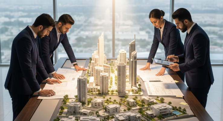 General Contracting in Abu Dhabi, construction challenges UAE, project management Abu Dhabi, ADCD compliance, construction logistics, supply chain management UAE, building projects Abu Dhabi